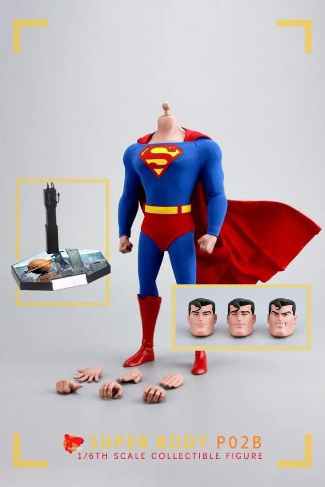 PRE ORDER – 1/6 S-HERO P01 + S-HERO P02B BODY + HEAD OF SUPERMAN SET