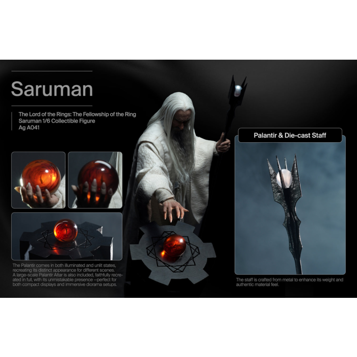 PRE ORDER – 1/6 INART - THE LORD OF THE RINGS: THE FELLOWSHIP OF THE RING - SARUMAN - COLLECTIBLE FIGURE
