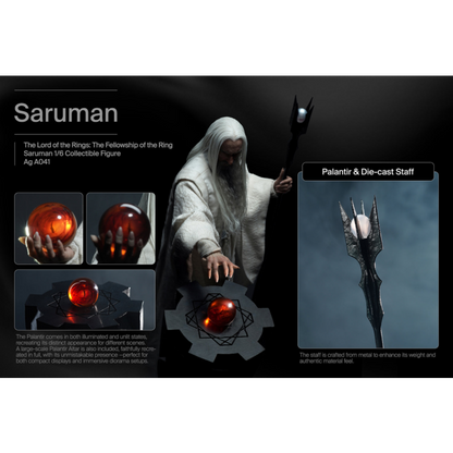 PRE ORDER – 1/6 INART - THE LORD OF THE RINGS: THE FELLOWSHIP OF THE RING - SARUMAN - COLLECTIBLE FIGURE