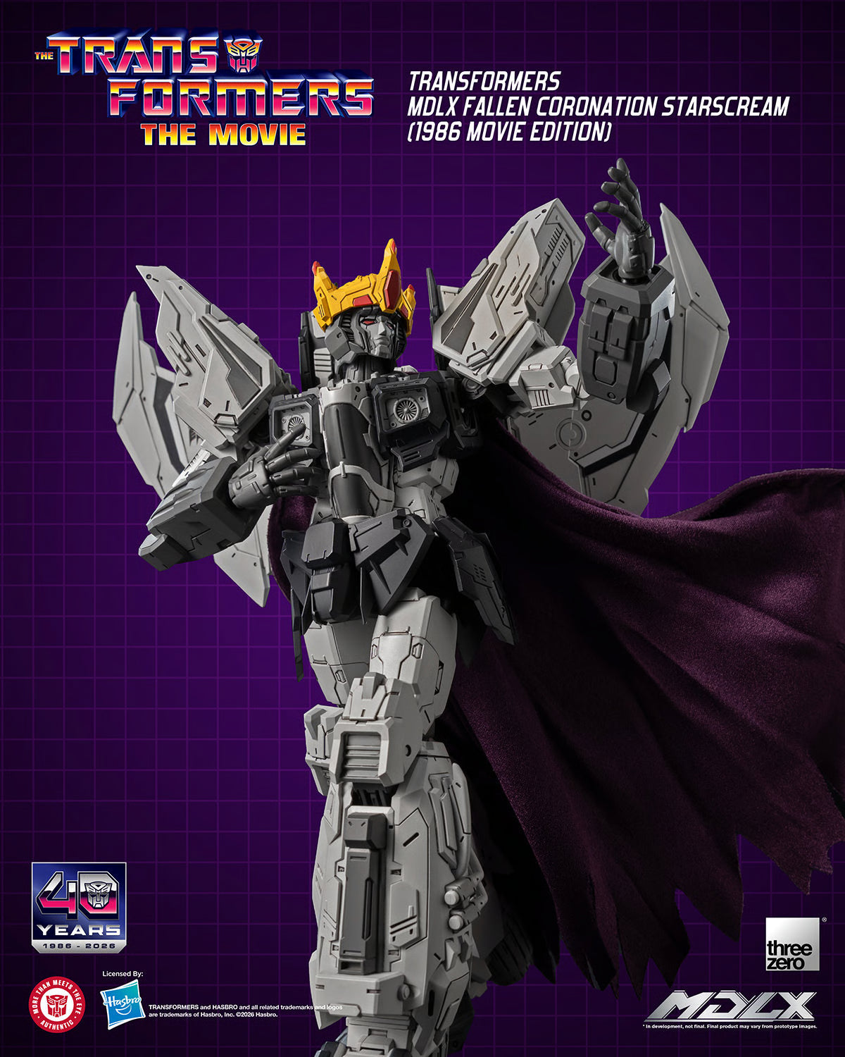 PRE ORDER – TRANSFORMERS MDLX FALLEN CORONATION STARSCREAM (1986 MOVIE EDITION) - 3Z11240W0