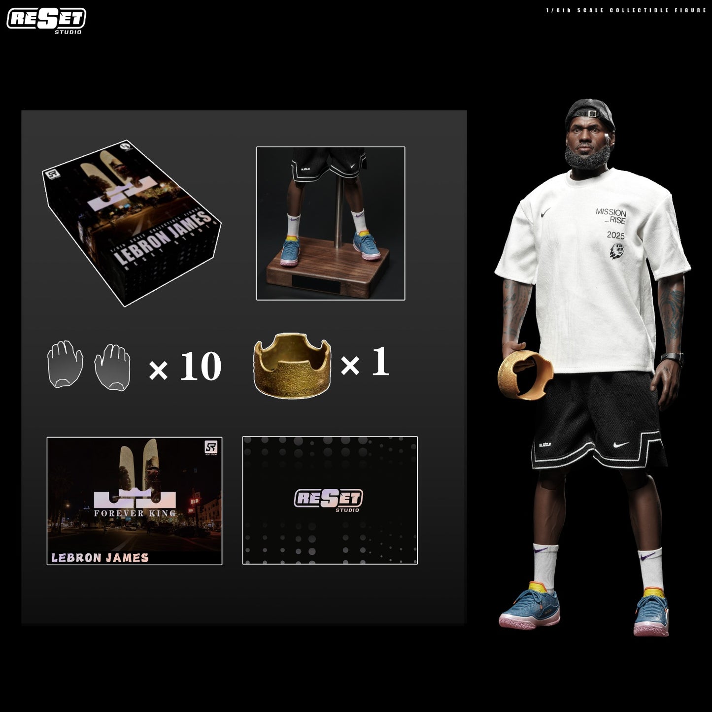 PRE ORDER – RESET STUDIO RS-0006 1/6 LEBRON JAMES CHINA TOUR COLLECTOR'S EDITION ARTICULATED FIGURE SET