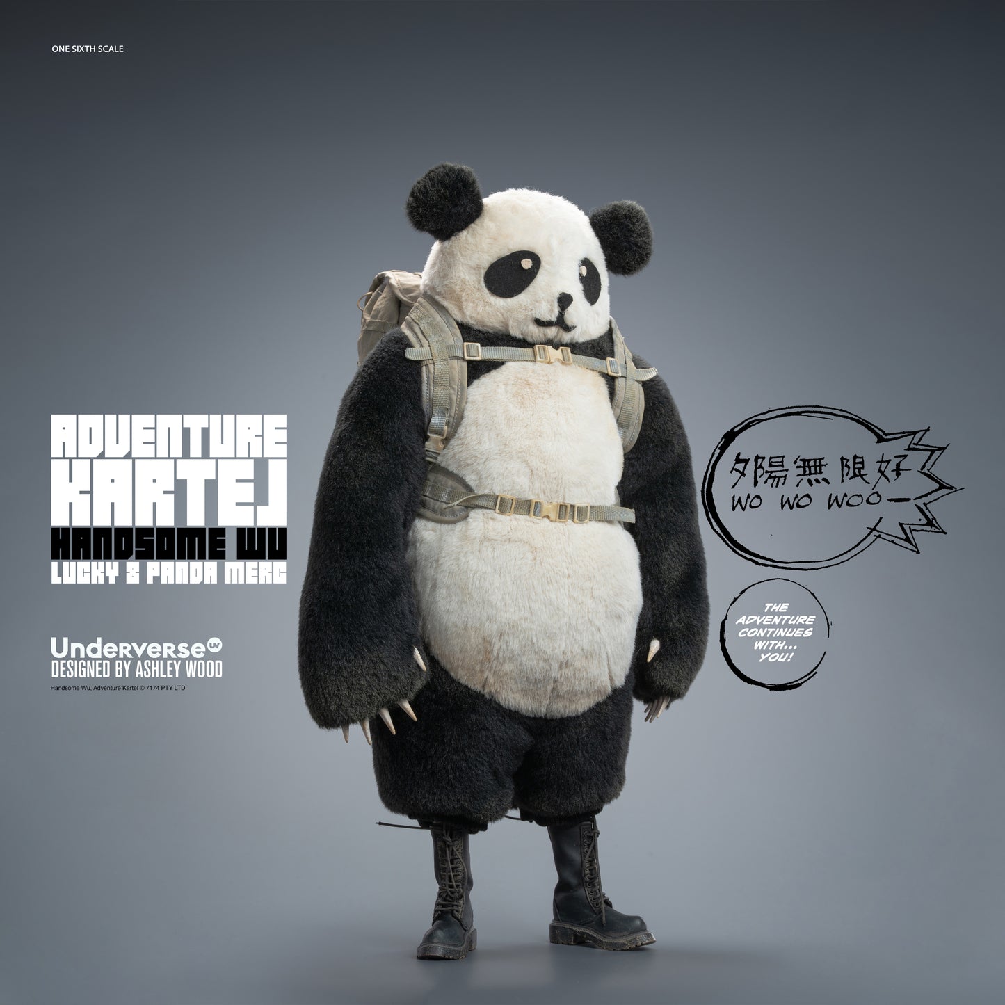 PRE ORDER – 1/6 ADVENTURE KARTEL SERIES DIRTY BOI PANDA HANDSOME WU ACTION FIGURE UV202514