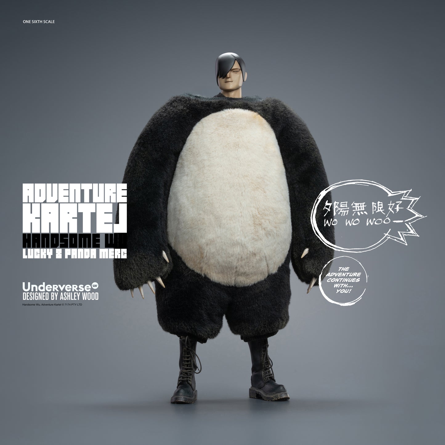 PRE ORDER – 1/6 ADVENTURE KARTEL SERIES DIRTY BOI PANDA HANDSOME WU ACTION FIGURE UV202514