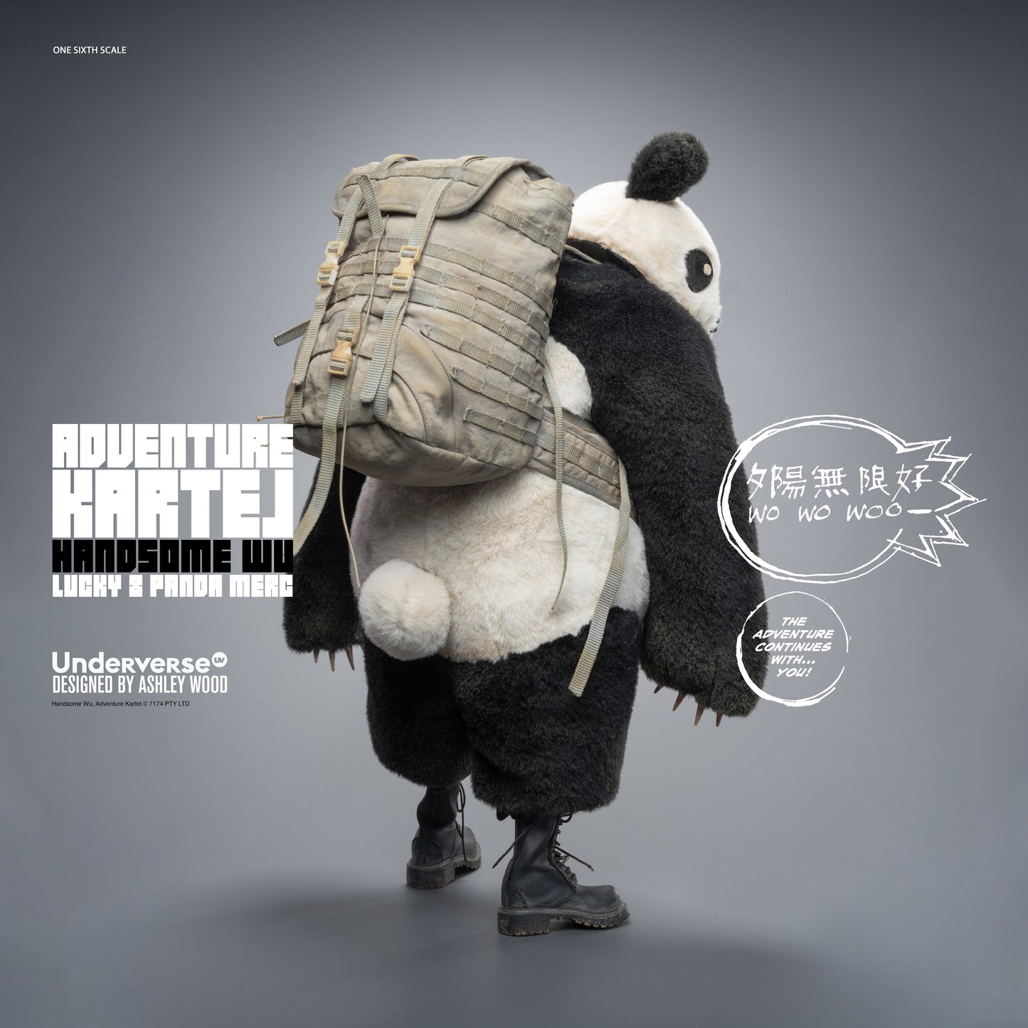 PRE ORDER – 1/6 ADVENTURE KARTEL SERIES DIRTY BOI PANDA HANDSOME WU ACTION FIGURE UV202514