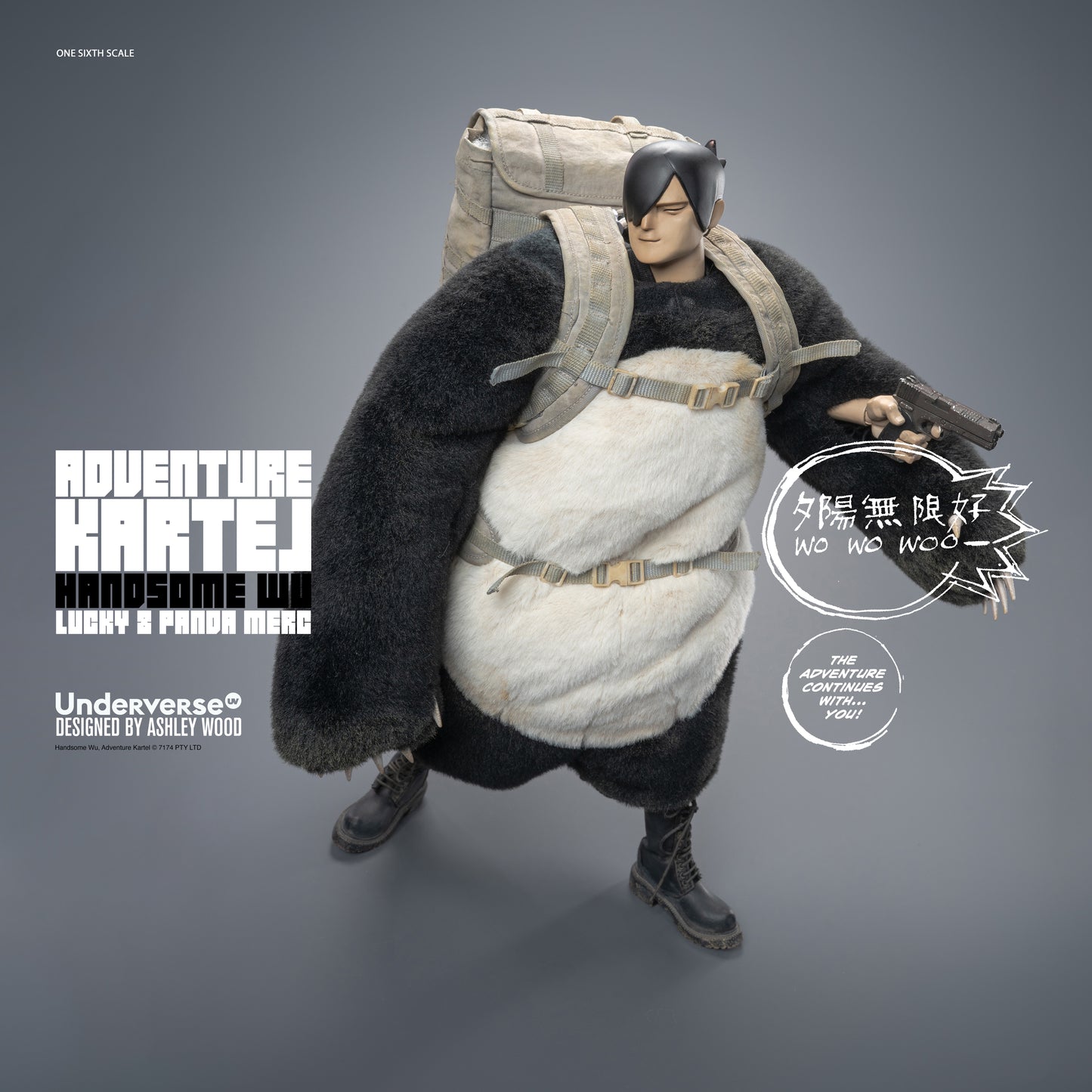 PRE ORDER – 1/6 ADVENTURE KARTEL SERIES DIRTY BOI PANDA HANDSOME WU ACTION FIGURE UV202514