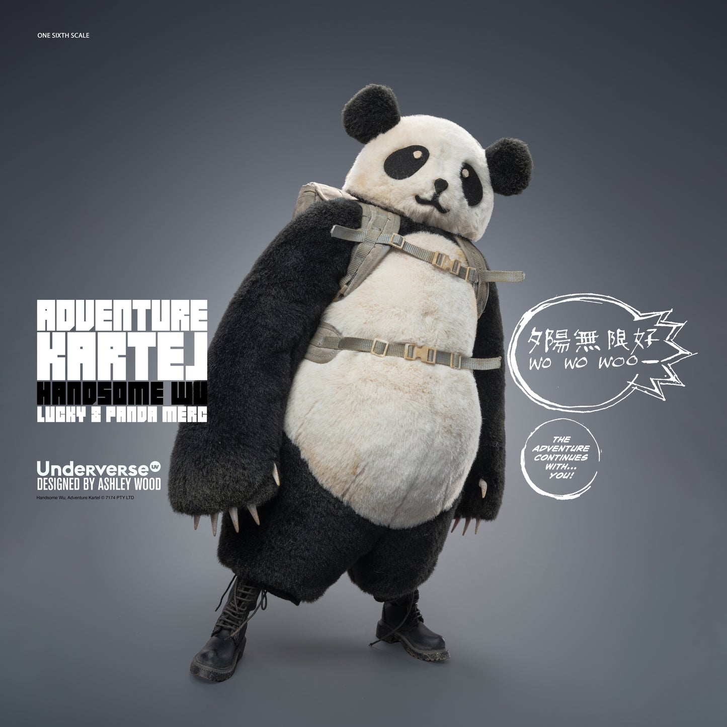 PRE ORDER – 1/6 ADVENTURE KARTEL SERIES DIRTY BOI PANDA HANDSOME WU ACTION FIGURE UV202514