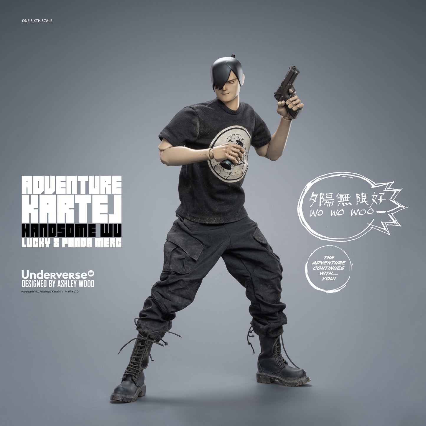 PRE ORDER – 1/6 ADVENTURE KARTEL SERIES DIRTY BOI PANDA HANDSOME WU ACTION FIGURE UV202514