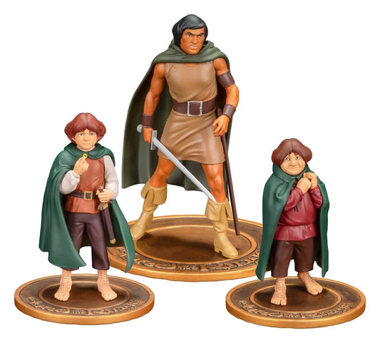 PRE ORDER – THE LORD OF THE RINGS ANIMATED FILM - FRODO, ARAGORN, AND SAMWISE - PVC FIGURE SET