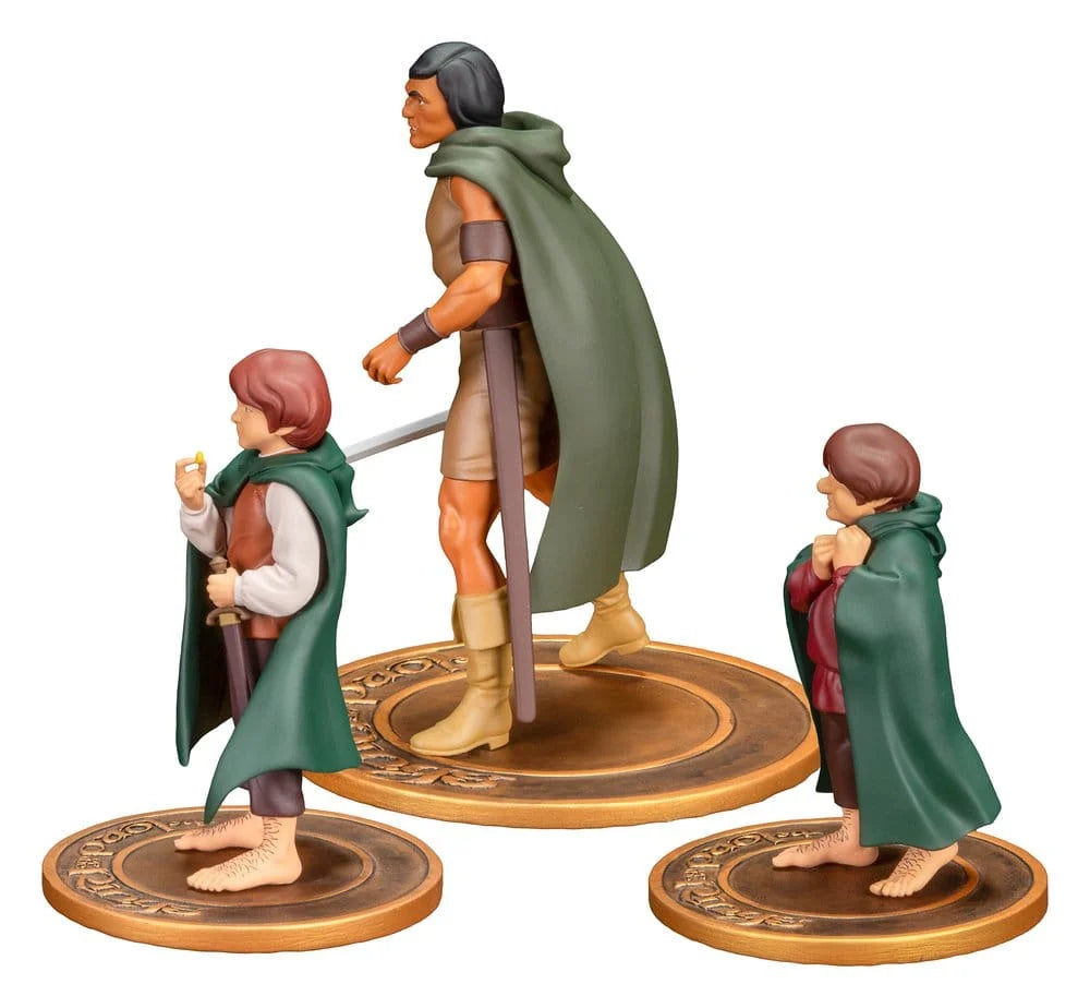 PRE ORDER – THE LORD OF THE RINGS ANIMATED FILM - FRODO, ARAGORN, AND SAMWISE - PVC FIGURE SET