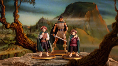 PRE ORDER – THE LORD OF THE RINGS ANIMATED FILM - FRODO, ARAGORN, AND SAMWISE - PVC FIGURE SET