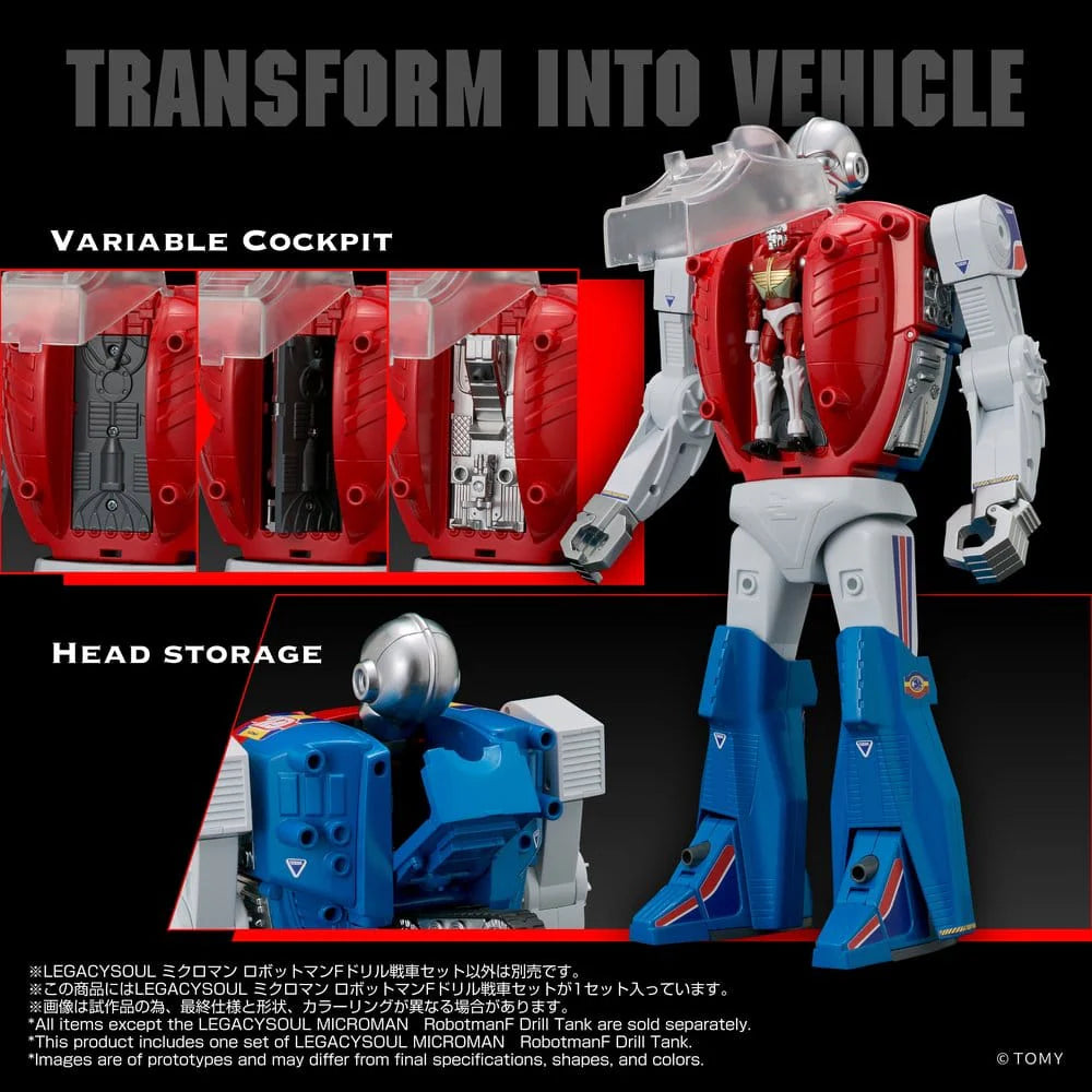 PRE ORDER – LEGACYSOUL MICROMAN ROBOTMANF DRILL TANK